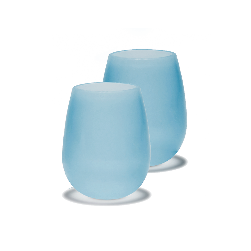 Bay Blue Silicone Wine Cups (2 pack)