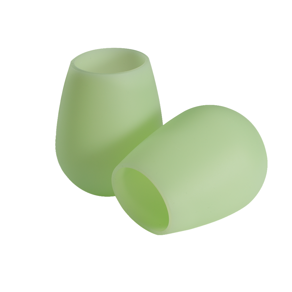 Pastel Green Silicone Wine Cups (2 pack)