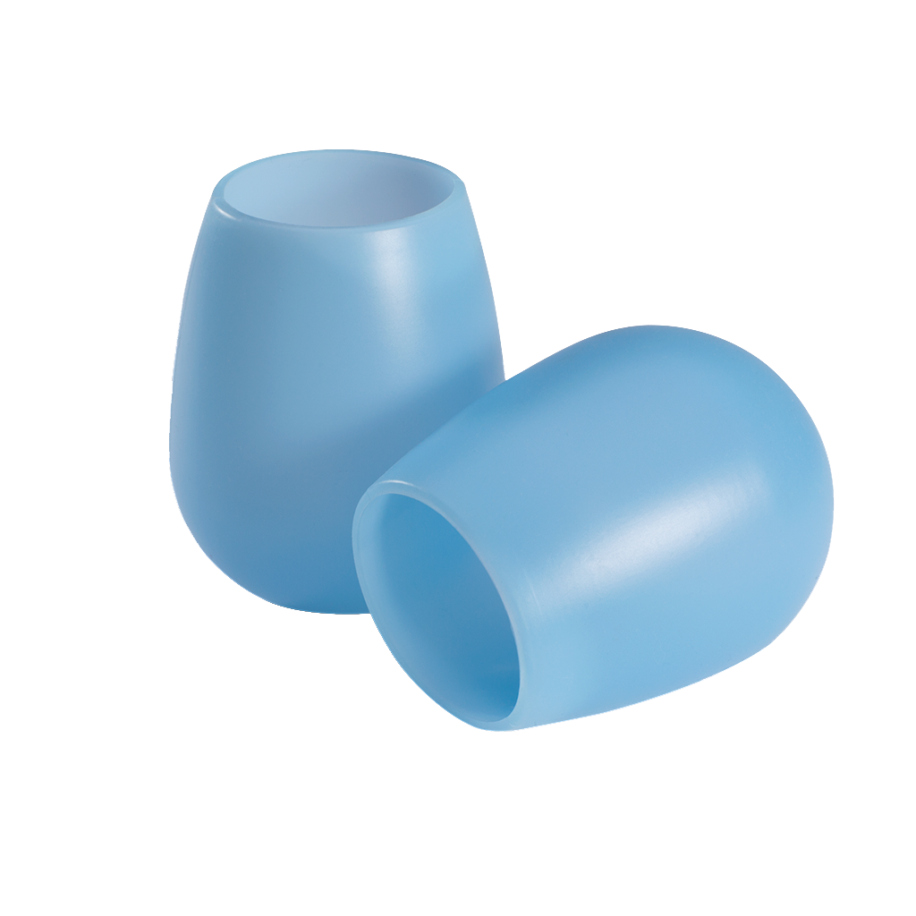 Sky Blue Silicone Wine Cups (2 pack)