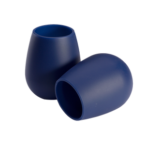 Navy Silicone Wine Cups (2 pack)