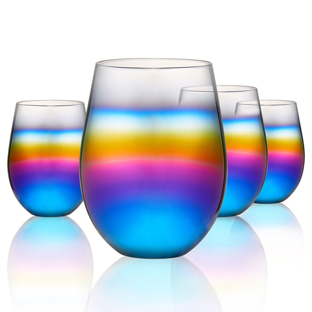 Rainbow Ombre Wine Glasses